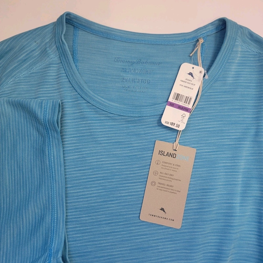 Tommy Bahama Paradise Isles IslandZone® Performance T-Shirt Horizon Blue 2XLB